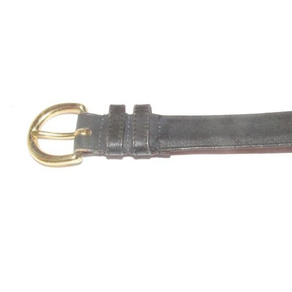 Coach Vintage Navy Leather & Brass Buckle Belt main image 5